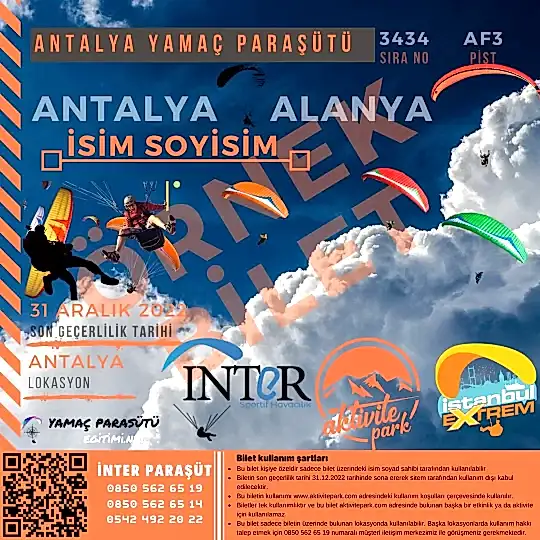 Antalya Yamaç Paraşütü